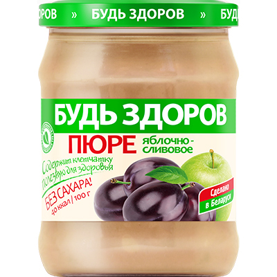 Пюре яблочно-сливовое «Будь здоров» | Интернет-магазин Gostpp